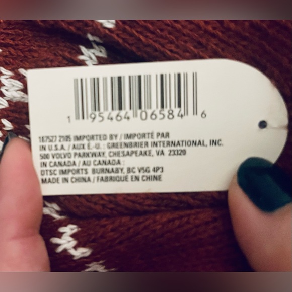 NWT Juncture Fleece Lined Fall/Winter Hats New with Tag Beanie Chapeau-Burgandy - Picture 5 of 5